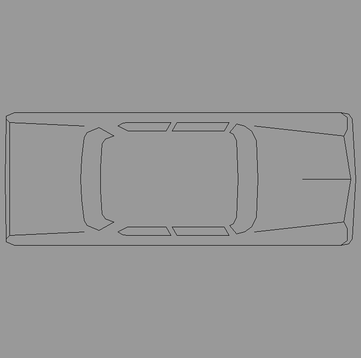 Bloque Autocad Vista de Coche Diseño 04 Bibliot. 2D-3D en Planta